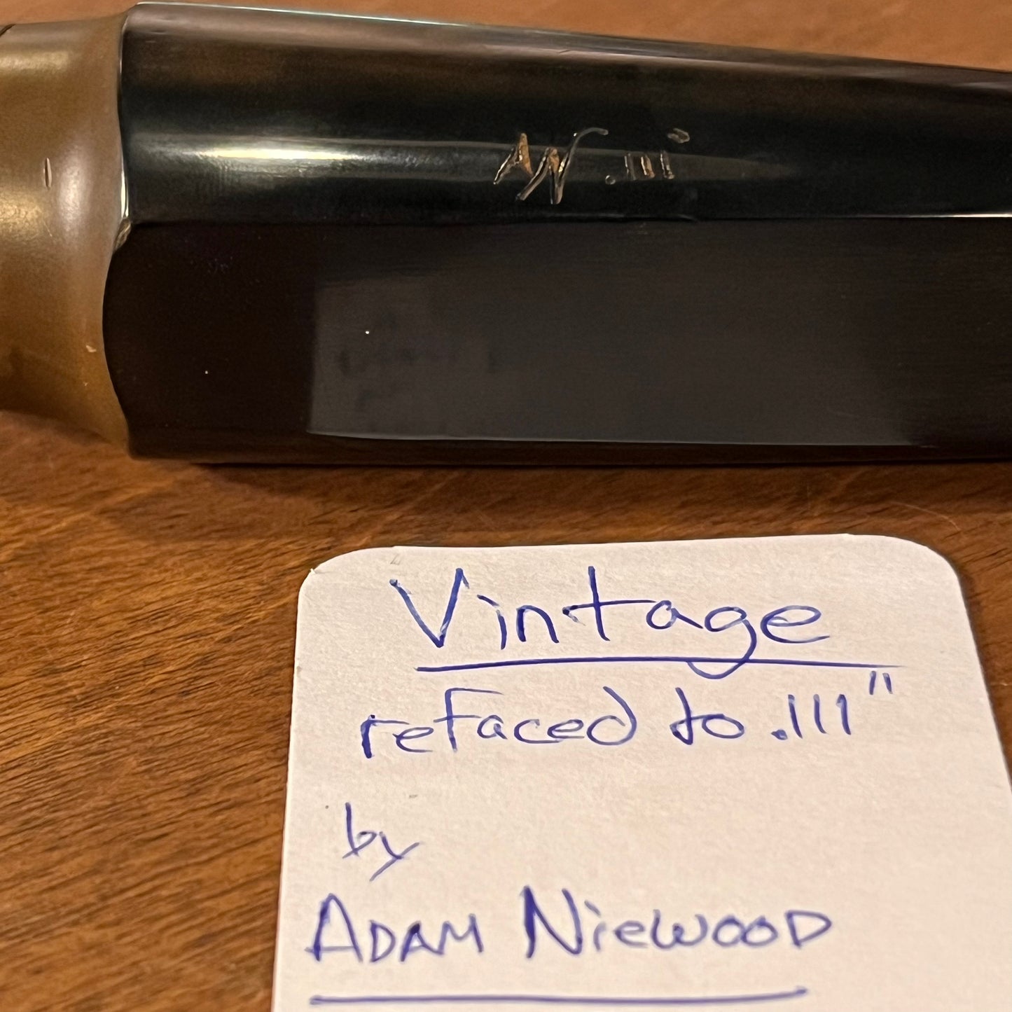 Vintage Bundy Hard Rubber Baritone .111” refaced by Adam Niewood