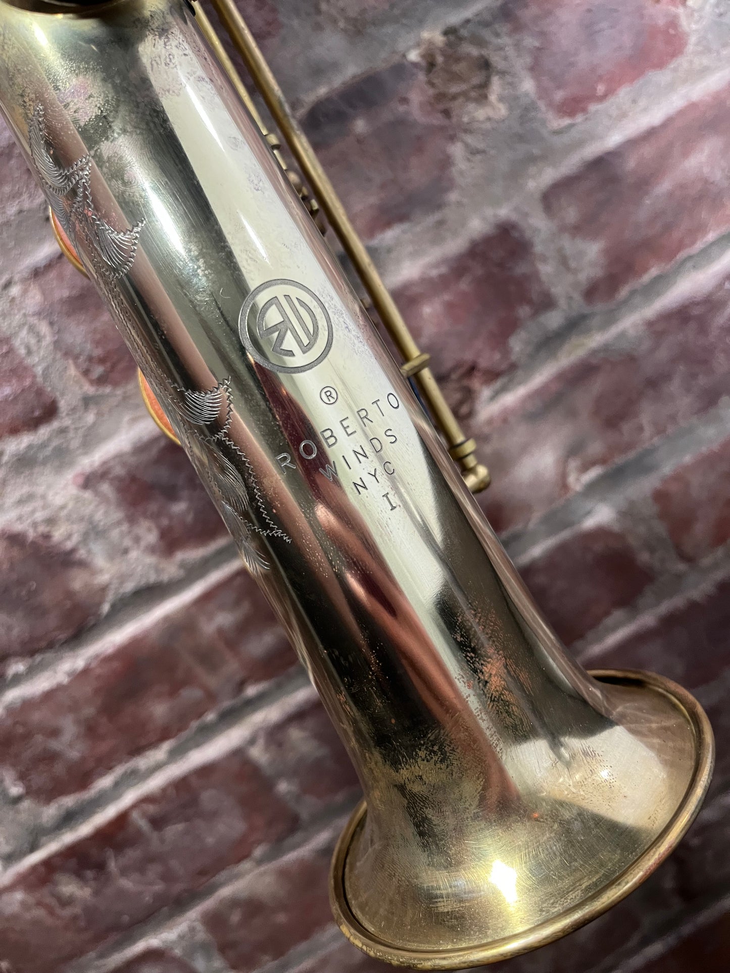 RW Roberto’s Winds Straight 1-piece Soprano Sax Raw Brass